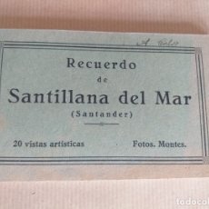Postales: RECUERDO DE SANTILLANA DEL MAR, SANTANDER. 20 VISTAS. FOTOS MONTES. CIRCA 1920