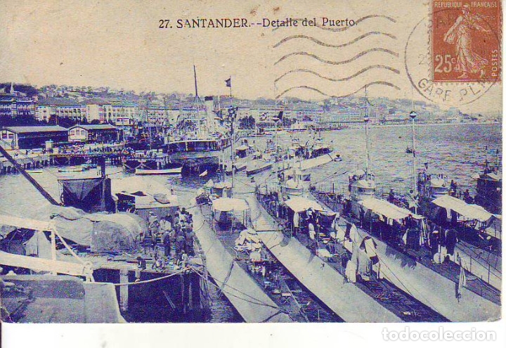 Postales: SANTANDER - DETALLE DEL PUERTO - Foto 1