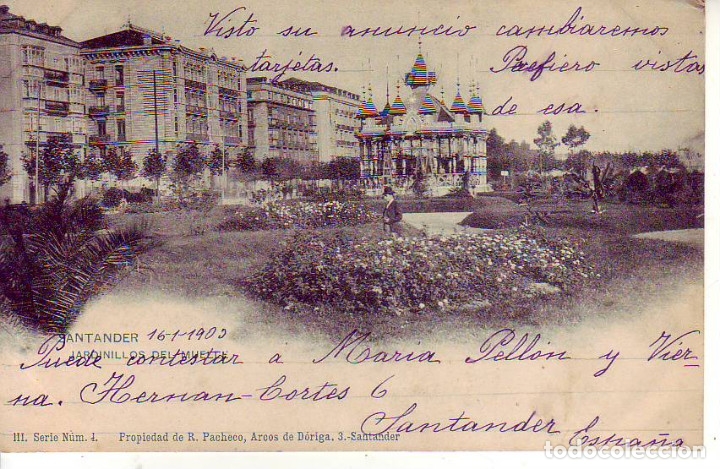 Postales: SANTANDER - JARDINILLOS DEL MUELLE - Foto 1
