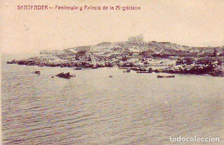 Postales: SANTANDER - PENINSULA Y PALACIO DE LA MAGDALENA - Foto 1