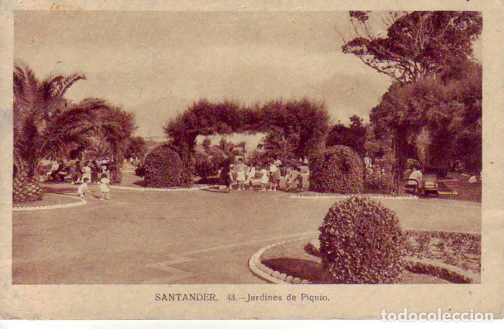 Postales: SANTANDER - JARDINES DE PIQUIO - Foto 1