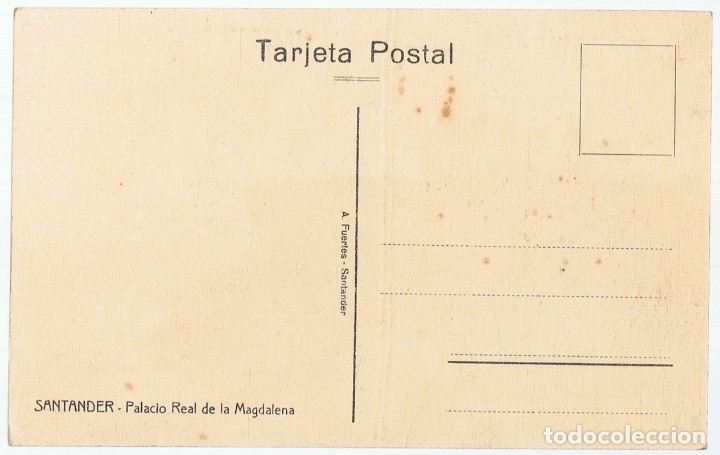 Postales: POSTAL SANTANDER PALACIO REAL DE LA MAGDALENA - Foto 2