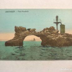 Postales: SANTANDER. POSTAL COLOREADA, PEÑA HORADADA. FOTOT. CASTAÑEIRA, ÁLVAREZ Y LEVENFELD (H.1920?). Lote 180151250