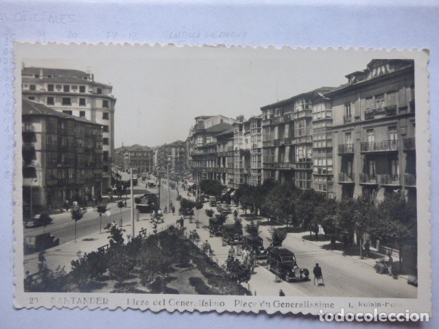 Postales: santander  ,  plaza del generalisimo - Foto 1