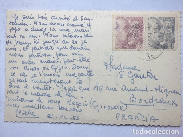 Postales: santander  ,  plaza del generalisimo - Foto 2