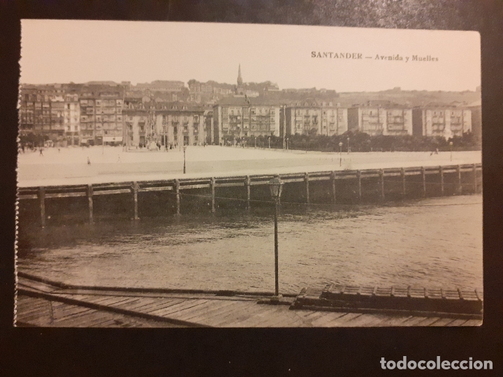 Postales: SANTANDER AVENIDA Y MUELLES - Foto 1