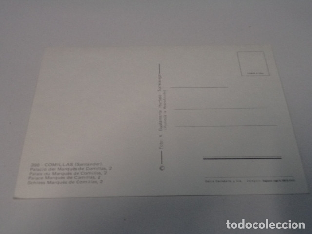 Postales: CANTABRIA - POSTAL COMILLAS - PALACIO DEL MARQU&Eacute;S DE COMILLAS - Foto 2
