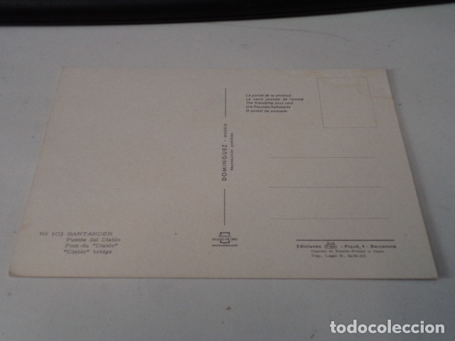 Postales: CANTABRIA - POSTAL PUENTE DEL DIABLO - Foto 2