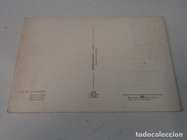 Postales: CANTABRIA - POSTAL SANTANDER - SEGUNDA PLAYA - Foto 2