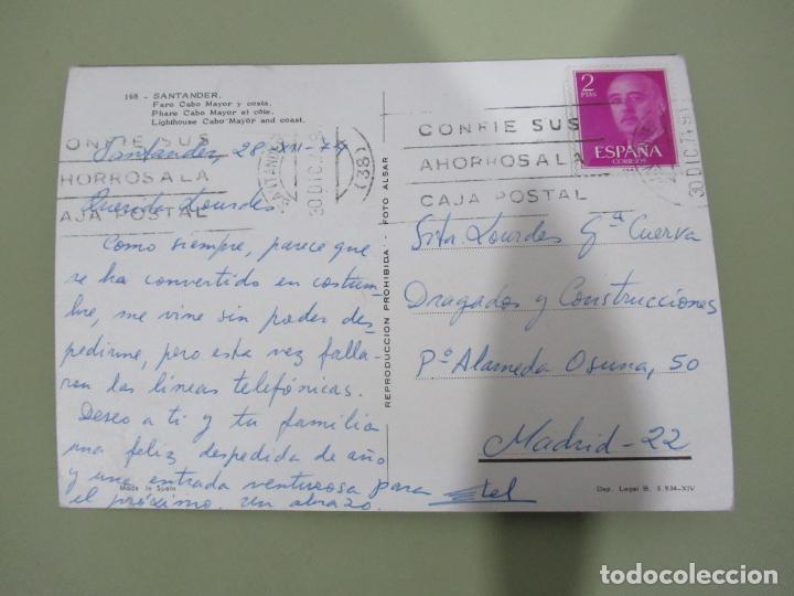 Postales: Santander - Faro Cabo Mayor y Costa - Circulada - Foto 2