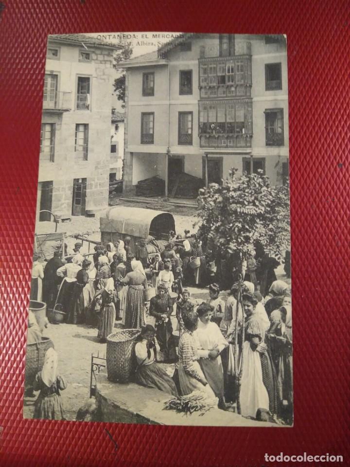 Postales: Ontaneda el Mercado. M Albira. Sin circular. - Foto 1