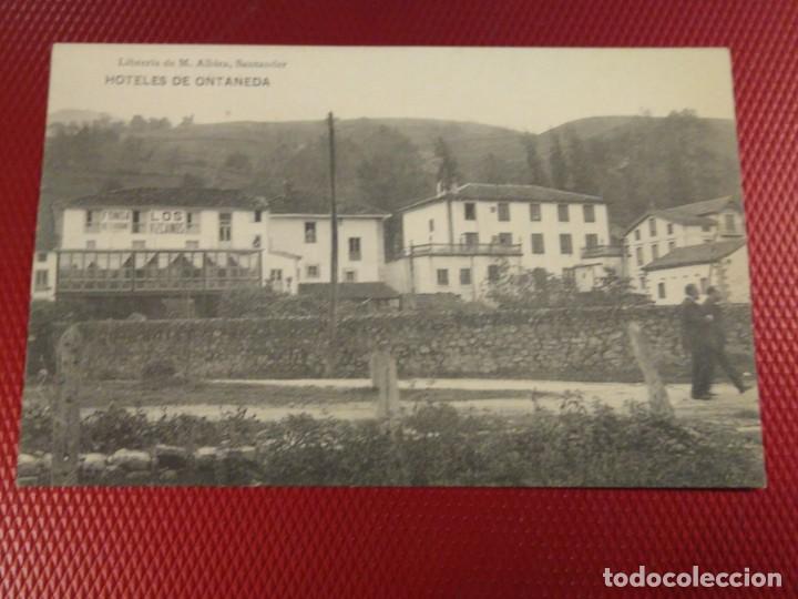 Postales: Hoteles de Ontaneda M Albira. Sin circular. - Foto 1