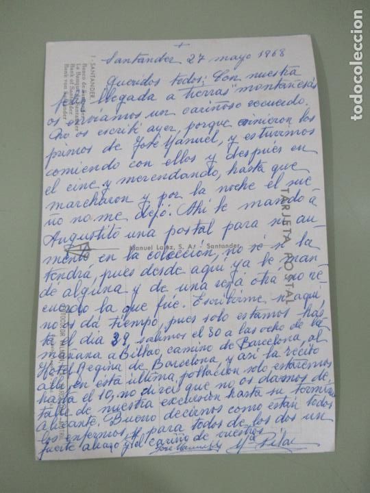 Postales: Santander - Banco de Santander - Escrita - Foto 2