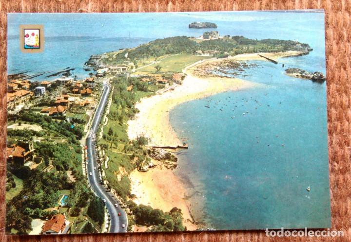 Postales: SANTANDER - PENINSULA Y PLAYA DE LA MAGDALENA - Foto 1