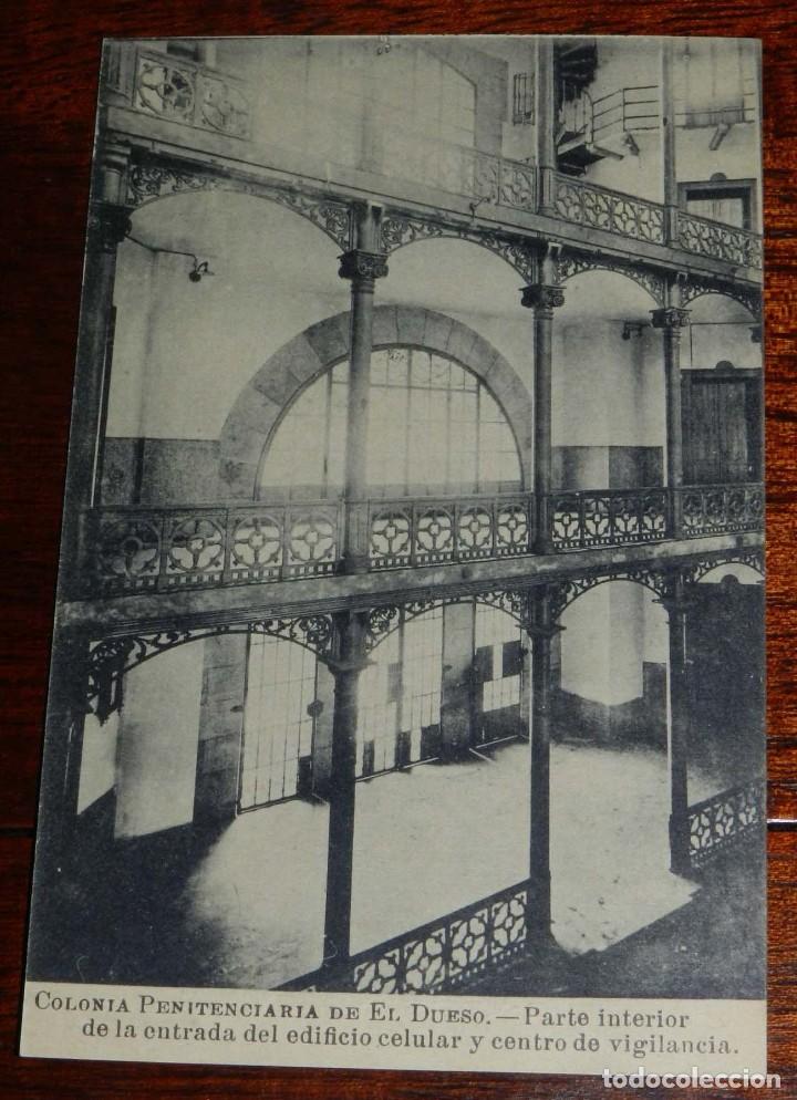 Postales: POSTAL DE LA COLONIA PENITENCIARIA DE EL DUESO (CANTABRIA)-. PARTE INTERIOR DE LA ENTRADA DEL EDIFIC - Foto 1