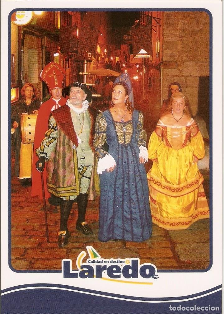 Postales: POSTAL LAREDO - ULTIMO DESEMBARCO de CARLOS V - Foto 1