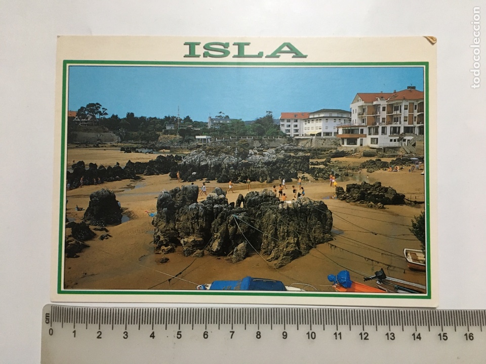 Postales: POSTAL. ISLA. CANTABRIA. PLAYA LOS BARCOS. EDICIONES ARRIBAS. - Foto 1