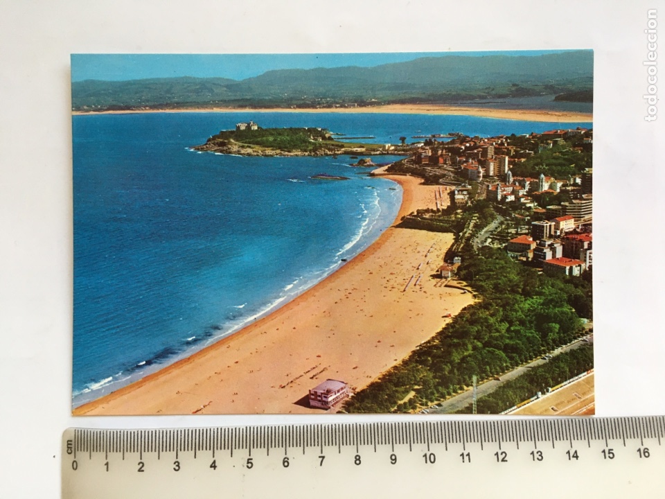 Postales: POSTAL. SANTANDER. PLAYA DE LA CASTA&Ntilde;EDA. ALMACENES RODU. - Foto 1