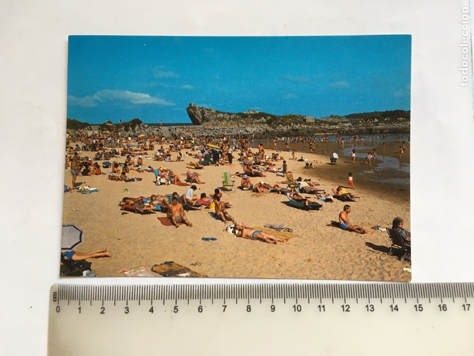 Postales: POSTAL. ISLA. CANTABRIA. PLAYA DEL SABLE. EDICIONES ARRIBAS. - Foto 1
