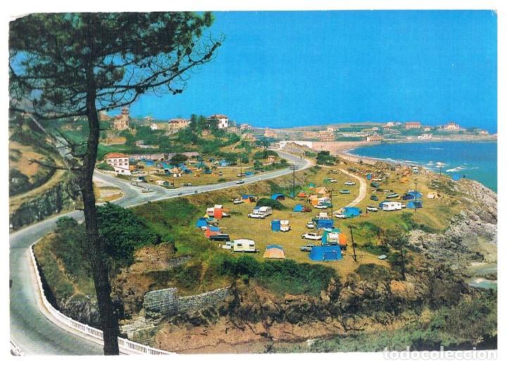 Postales: 2 Postales de COMILLAS (Santander). Vista general y Camping. - Foto 2
