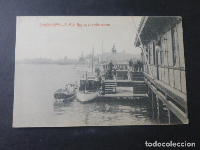 Postales: SANTANDER S. M. EL REY EN EL DESEMBARCADERO - Foto 1