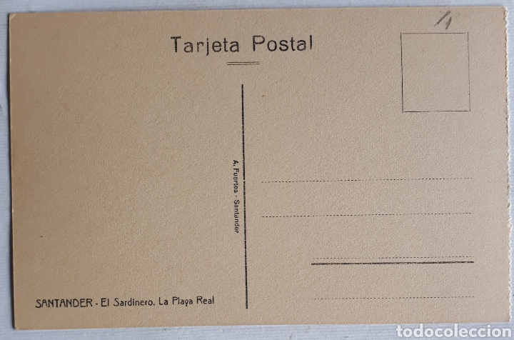 Postales: SANTANDER. - La Playa Real. A. Fuertes - Santander. - Foto 2