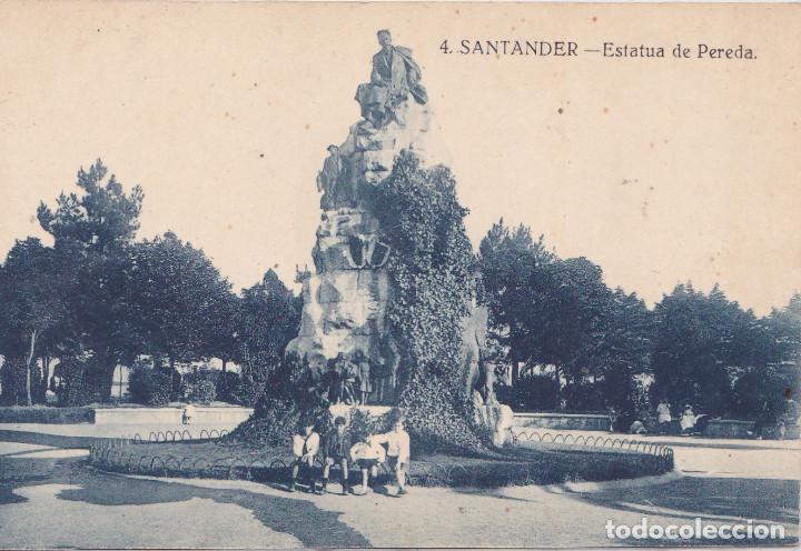 Postales: SANTANDER - ESTATUA DE PEREDA - Foto 1