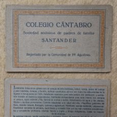 Postales: TAPAS ANTIGUO ÁLBUM POSTALES COLEGIO CÁNTABRO SOCIEDAD ANÓNIMA DE PADRES DE FAMILIA SANTANDER. Lote 232707930
