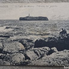 Postales: ANTIGUA TARJETA POSTAL EL FARO DE MOURO - ENTRADA DEL PUERTO SANTANDER (CANTABRIA) CASA FUERTES 1912. Lote 233159680