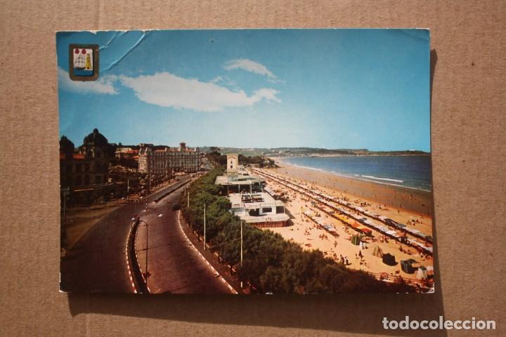 Postales: POSTAL ESCRITA DE LA PLAYA DEL SARDINERO - SANTANDER - Foto 1