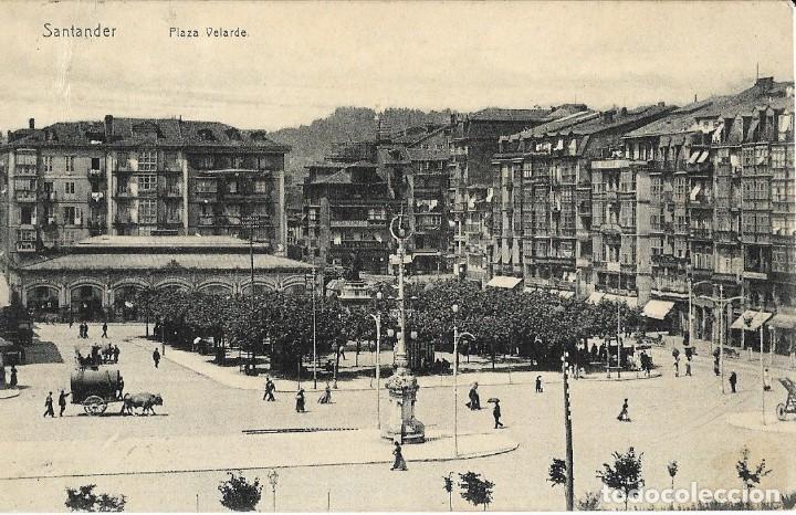 Postales: Postal Plaza Velarde. Santander - Foto 1