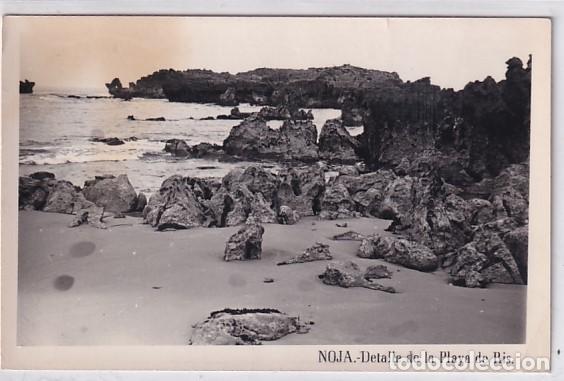 Postales: Noja Detalle de la Playa de Ris. Escrita en 1957 Sin circular. - Foto 1