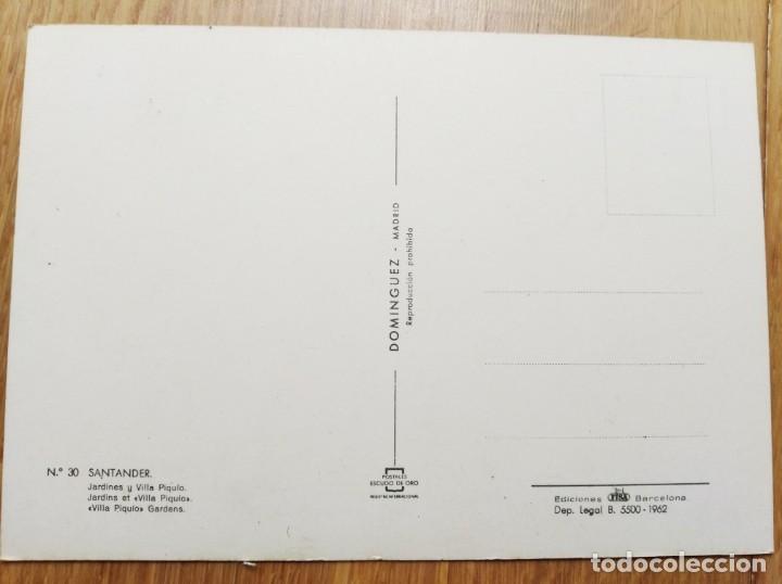 Postales: SANTANDER - JARDINES Y VILLA PIQUIO - Foto 2