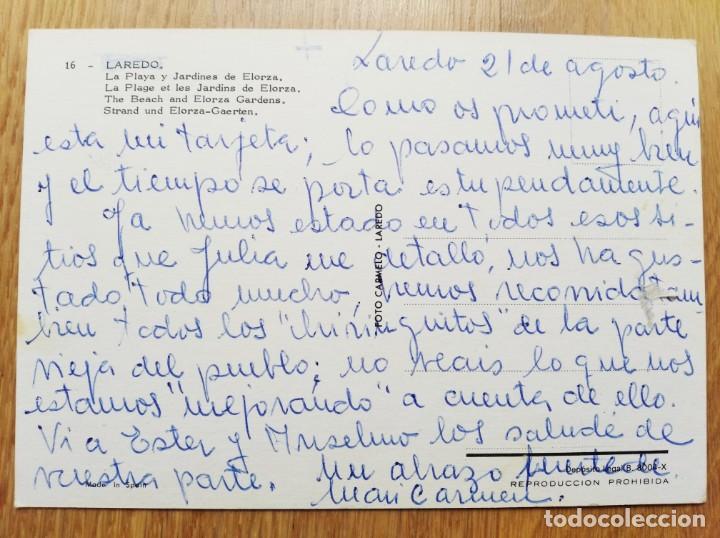 Postales: LAREDO - PLAYA Y JARDINES DE ELORZA - Foto 2