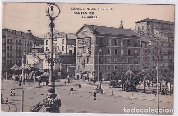 Postales: Santander Librer&iacute;a de M. Albira. La Ribera. Sin circular. - Foto 1