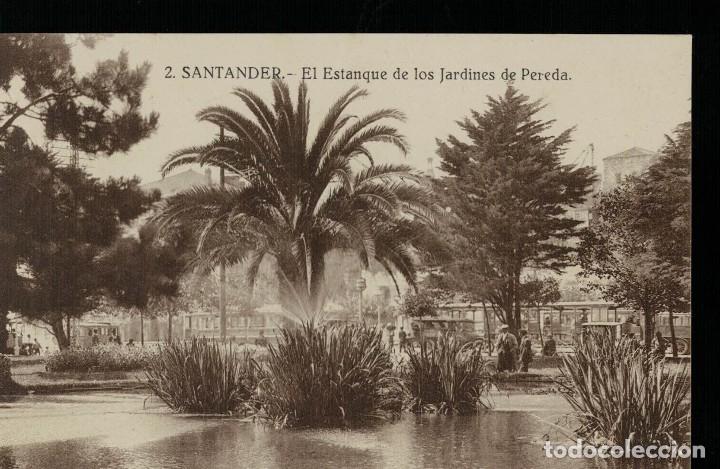 Postales: Santander. El Estanque de los Jardines de Pereda - Foto 1
