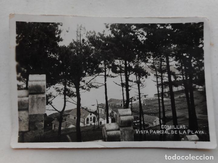 Postkarten: ANTIGUA POSTAL FOTOGRAFICA.VISTA PARCIAL DE LA PLAYA.COMILLAS.CANTABRIA.