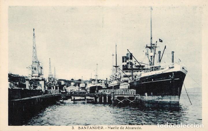 Postales: ea273 Santander Muelle De Alvareda Ahe N&ordm;3 Barco - Foto 1
