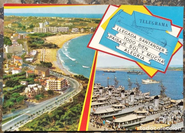 Postales: TELEGRAMA DESDE SANTANDER - Foto 1