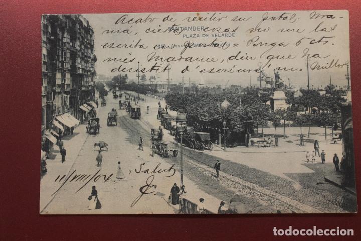 Postales: POSTAL SANTANDER, PLAZA DE VELARDE. HAUSER - Foto 1