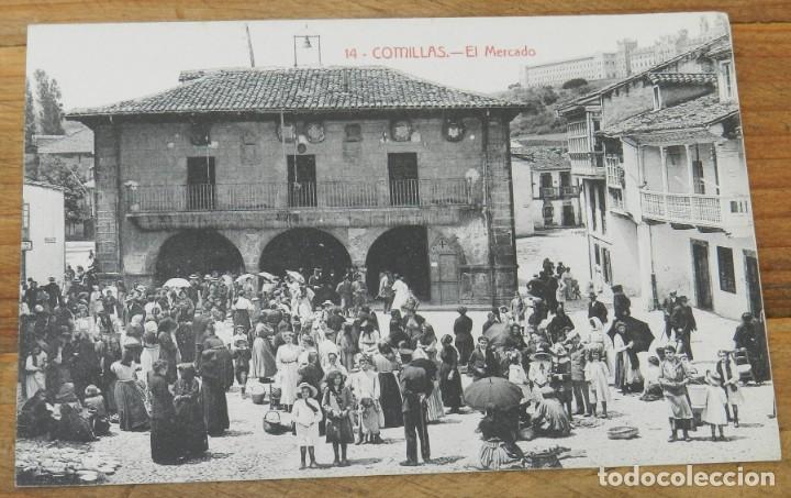Postales: COMILLAS (CANTABRIA) EL MERCADO, 14 M. SOLIS EDITOR, SIN CIRCULAR - Foto 1