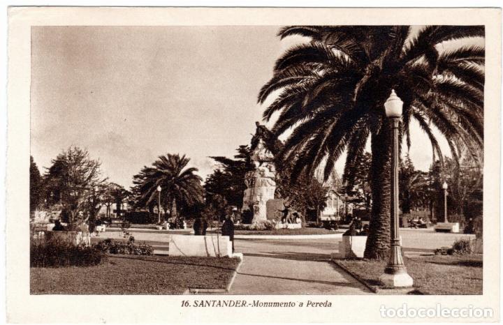 Postales: BONITA POSTAL - SANTANDER - MONUMENTO A PEREDA - Foto 1