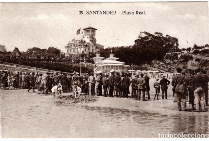 Postales: PRECIOSA POSTAL - SANTANDER - PLAYA REAL - Foto 1