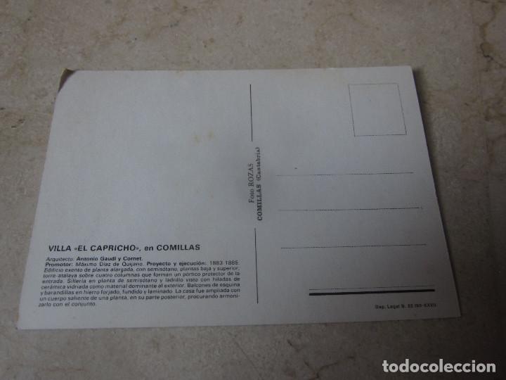Postales: POSTAL VILLA EL CAPRICHO - COMILLAS - 1977 - Foto 2