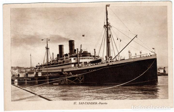 Postales: BONITA POSTAL - SANTANDER - PUERTO - Foto 1