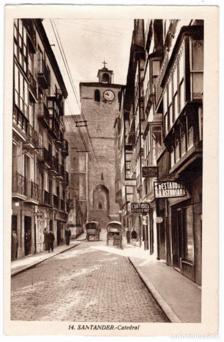 Postales: BONITA POSTAL - SANTANDER - CATEDRAL - Foto 1