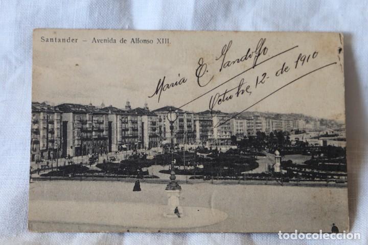 Postales: SANTANDER AVENIDA DE ALFONSO XIII EDITA LA IDEAL MATASELLO BUENOS AIRES BARRIO PALERMO 1910 - Foto 1 - 301914228