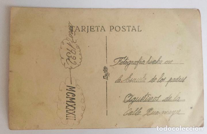 Postales: Foto postal alumnos escuela Padres Agustinos de la calle Ruamayor de Santander. 1932 - Foto 2 - 302547533