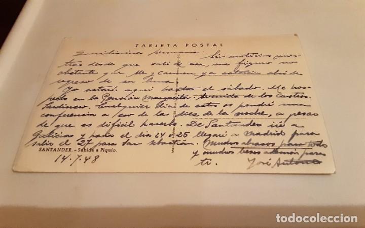 Postales: SANTANDER. PIQUIO. 1948. ESCRITA SIN CIRCULAR - Foto 2