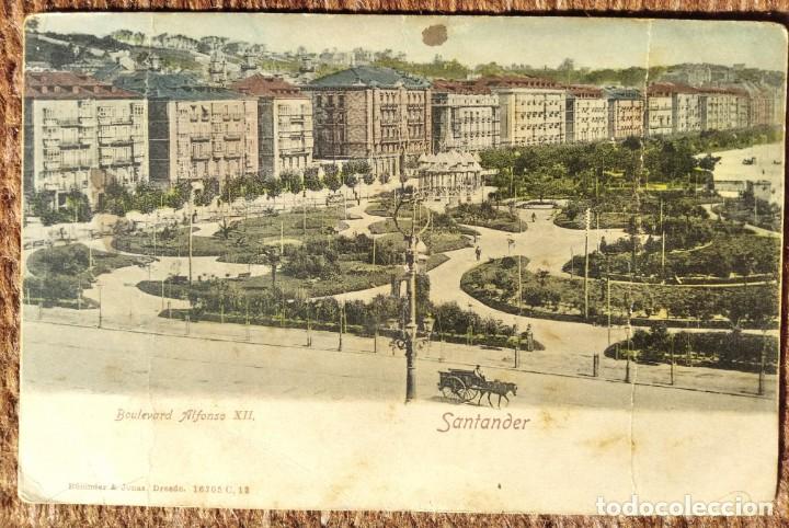 Postales: SANTANDER - BOULEVARD ALFONSO XII - Foto 1